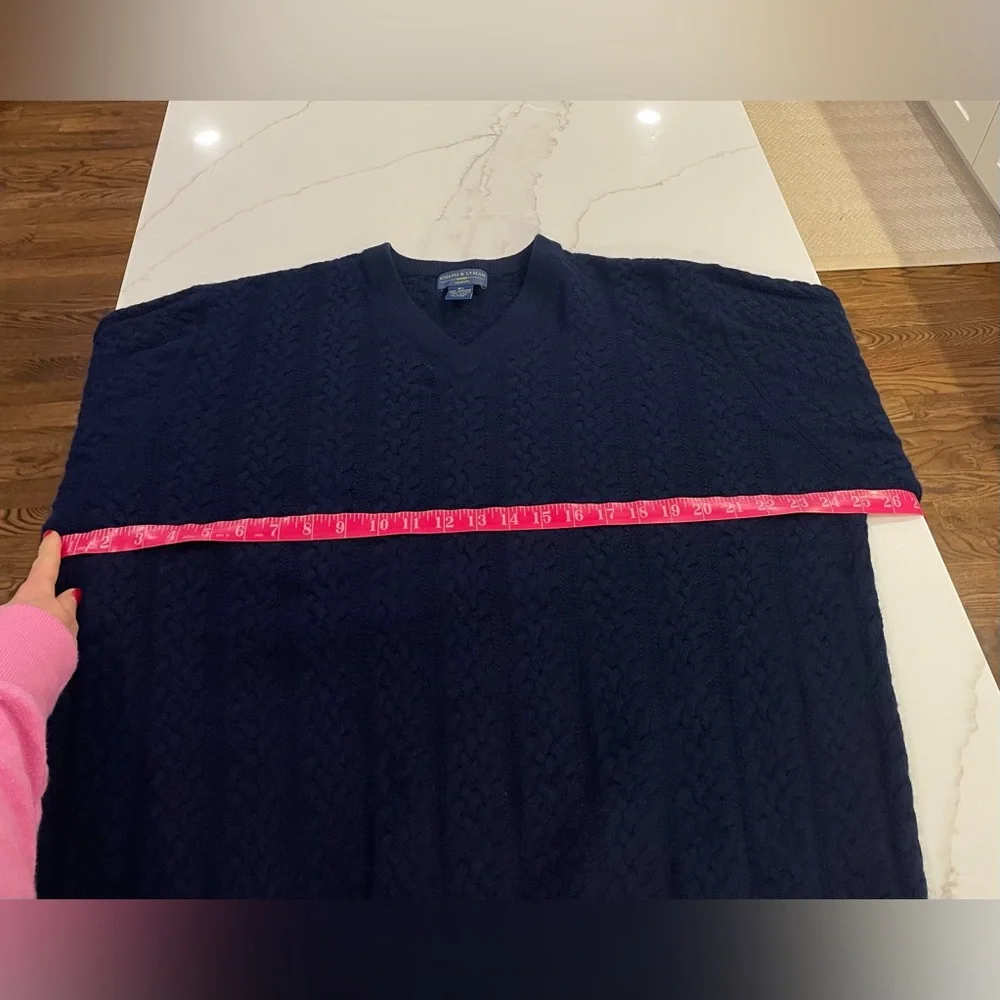 Joseph & Lyman cashmere blue cable knit sweater. Size XL - Picture 4 of 10